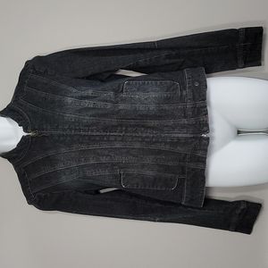 Chic RW&Co Bomber Cotton Jean Jacket, Size Medium